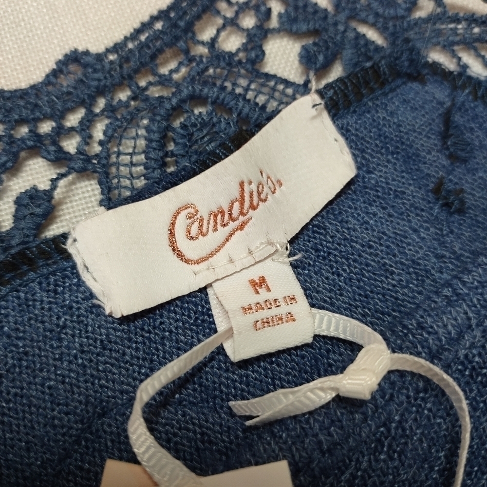 Candie's Women's Blue V-Neck Knit Dress Size M NWT - Picture 8 of 9